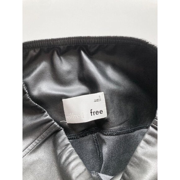 Aritzia WILFRED FREE Daria Black Vegan Leather High Rise Ankle Leggings, Size S - Picture 7 of 14